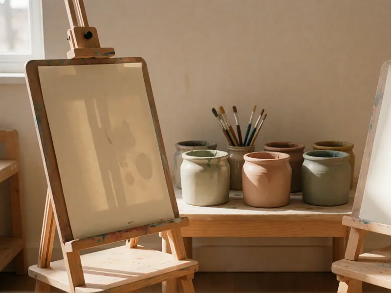 Art and messy play in Woodside, New York