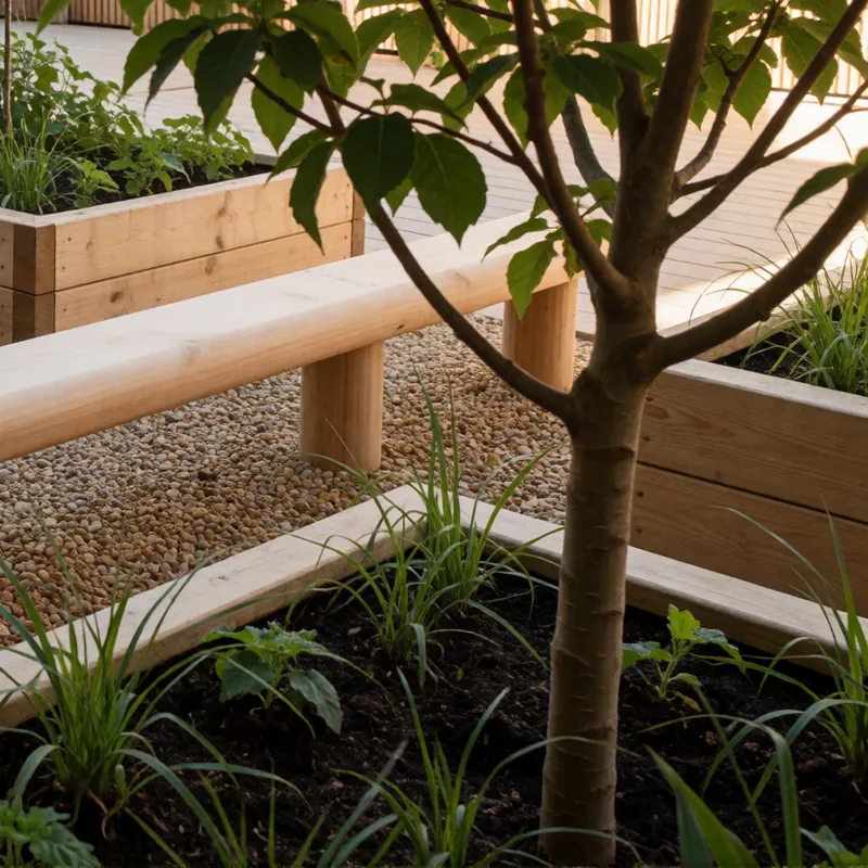 The courtyard garden at Woodside Daycare